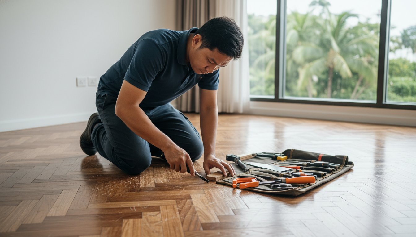 Read more about the article Parquet Floor Repair Singapore: The 2026 Homeowner’s FAQ & Restoration Guide