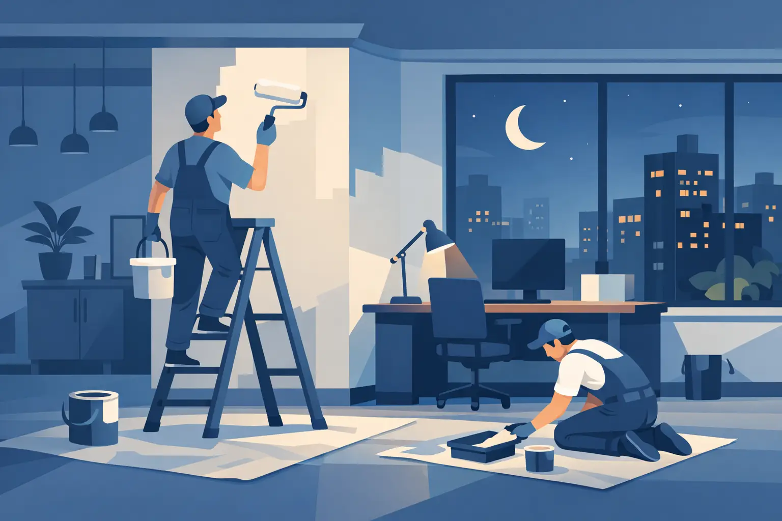 You are currently viewing After Hours Office Painting That Works