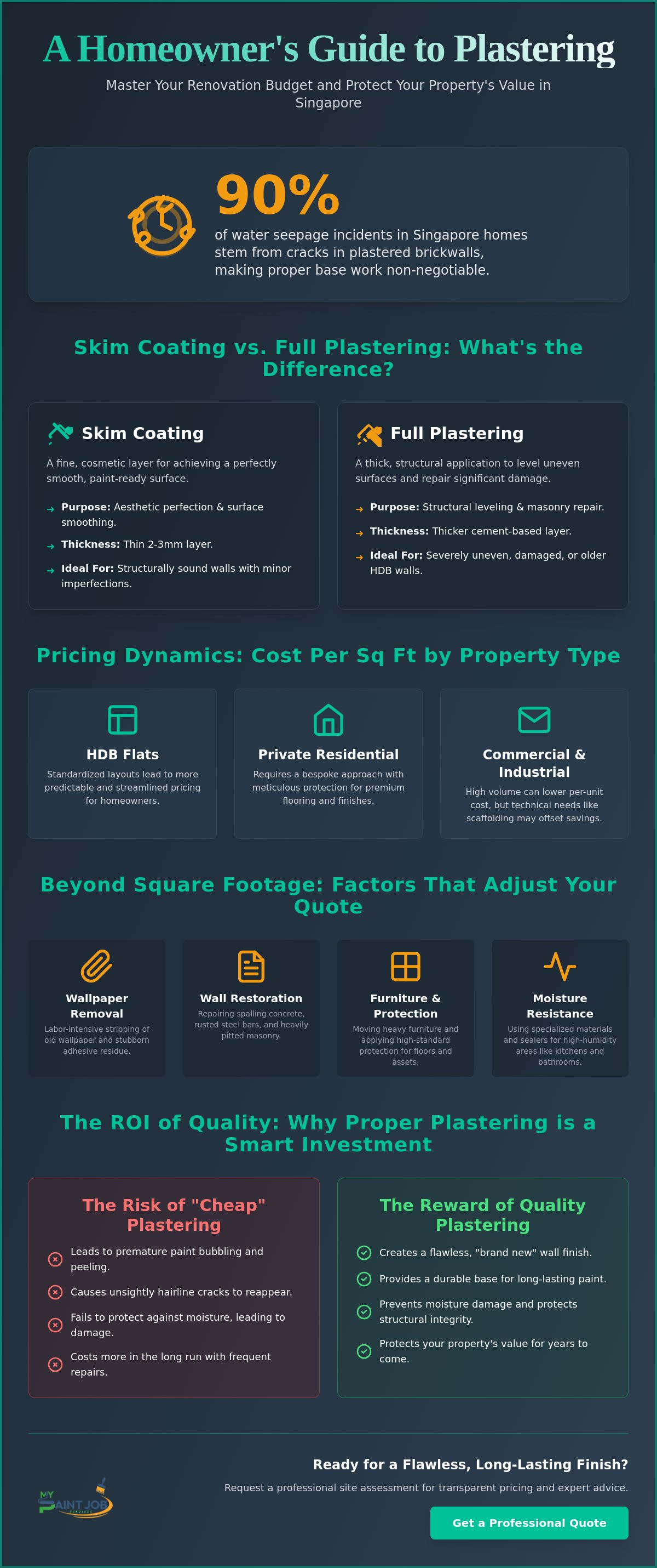 Plastering Cost Per Sq Ft Singapore: The 2026 Homeowner’s Pricing Guide