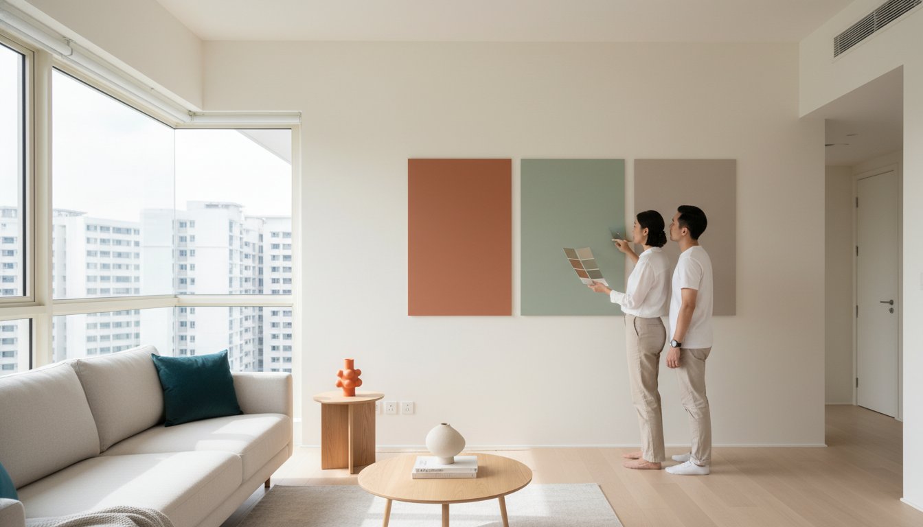 Read more about the article How to Choose Paint Colors for HDB Flat: The Ultimate 2026 Singapore Guide