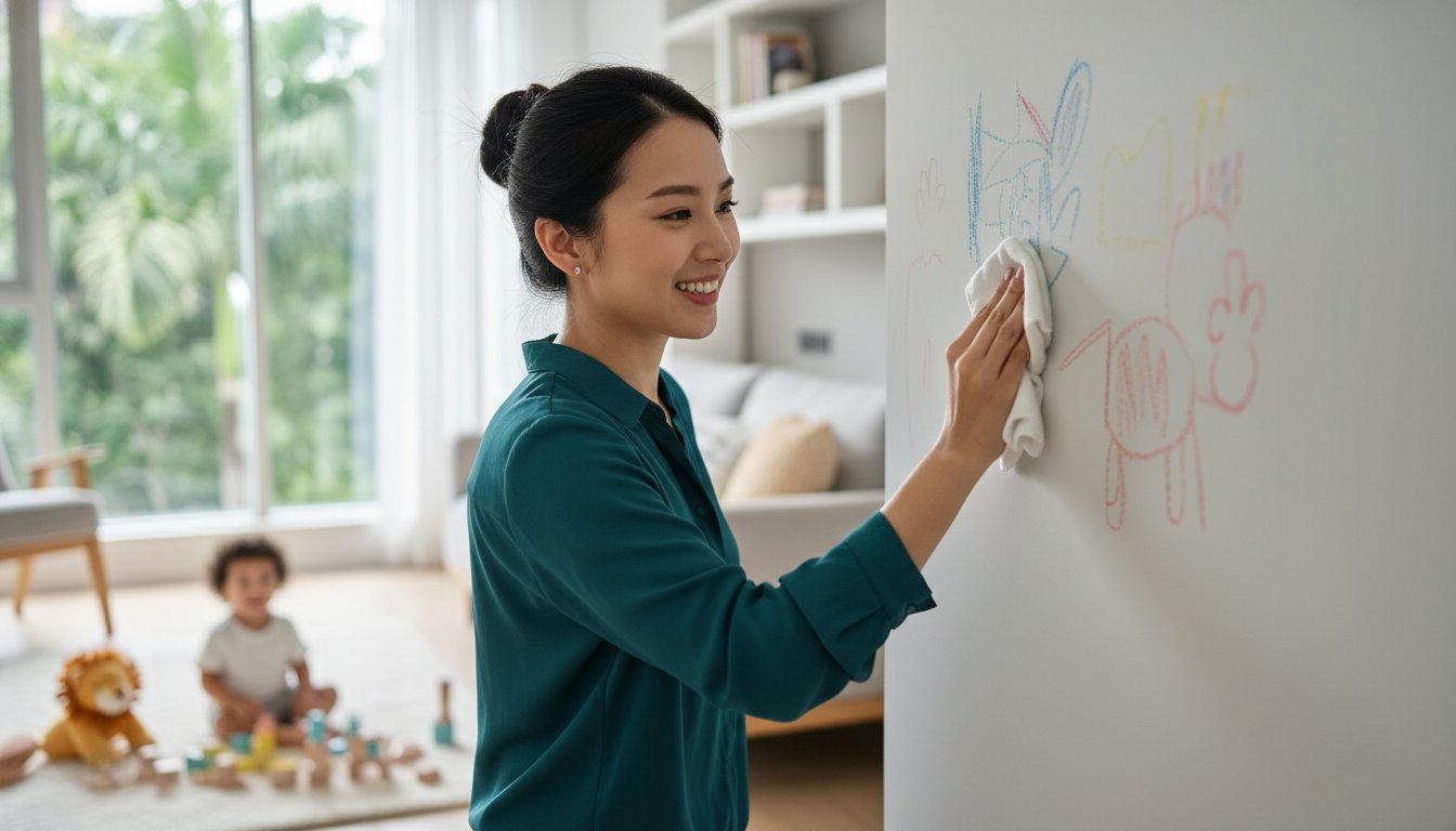 Read more about the article Washable Paint for Homes with Kids: The 2026 Singapore Parent’s Guide