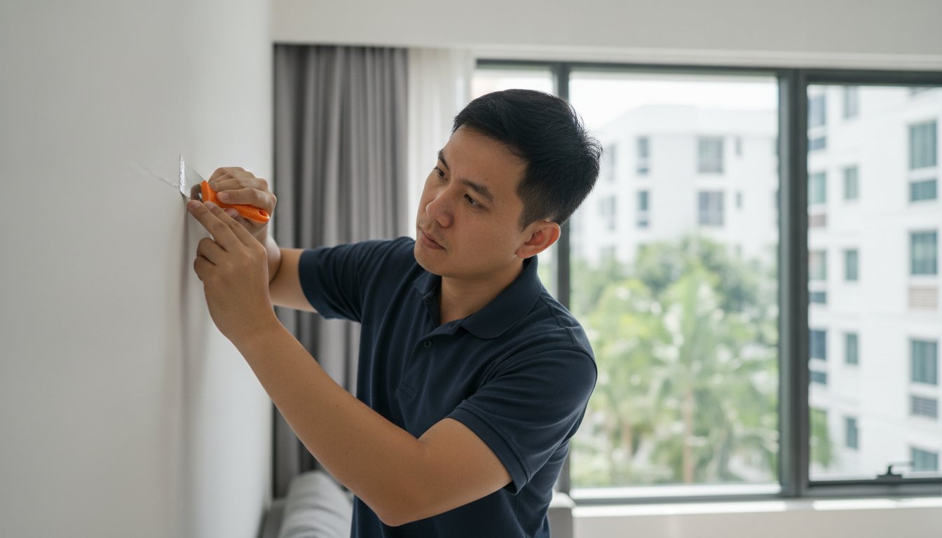You are currently viewing How to Repair Hairline Cracks in Walls Before Painting: The 2026 Singapore Homeowner’s Guide