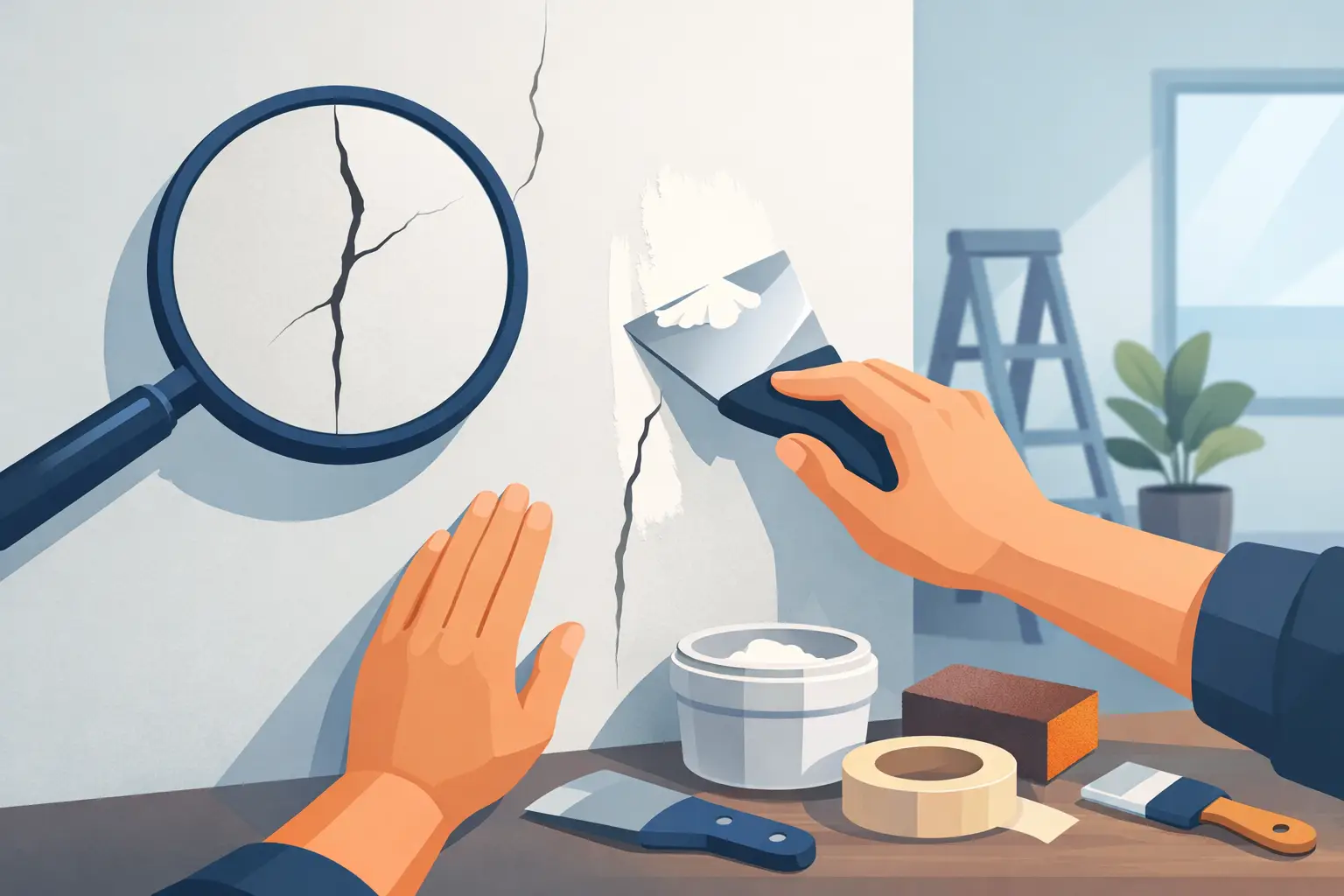 You are currently viewing How to Fix Hairline Wall Cracks Right