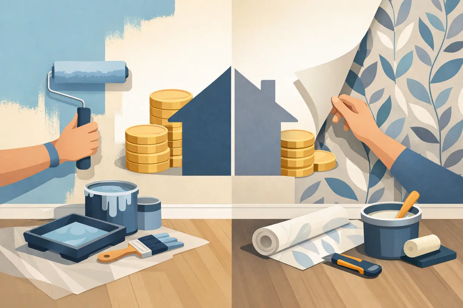 You are currently viewing Repainting Versus Wallpaper Replacement Costs