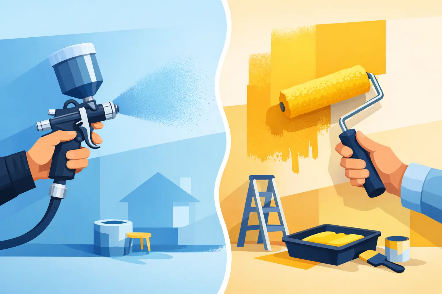 You are currently viewing Spray Painting vs Roller Painting