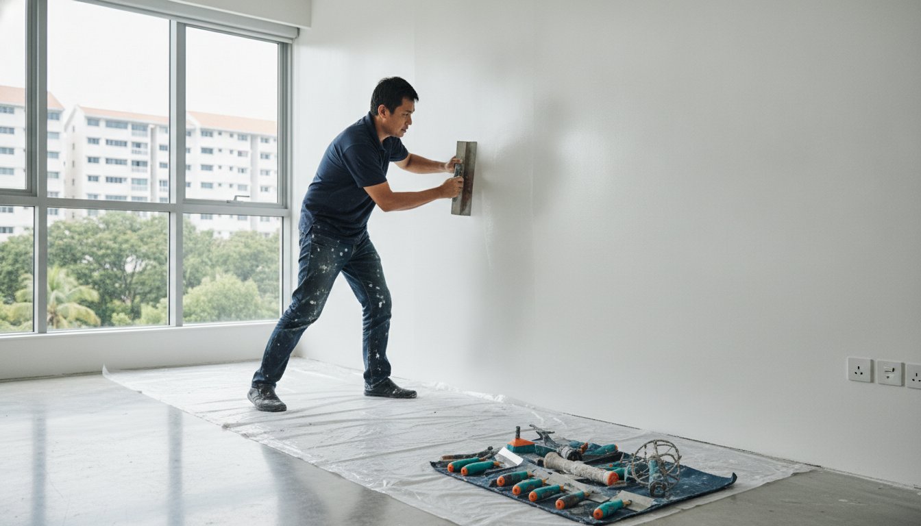 You are currently viewing Plastering Cost Singapore: The 2026 Homeowner’s Guide to Budgeting for Wall Restoration