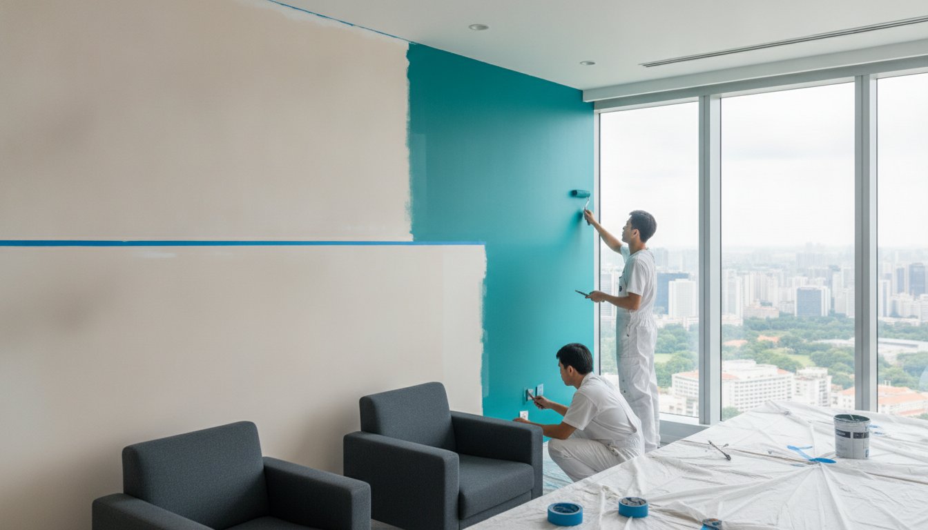 Read more about the article Professional Office Painting Services Singapore: The 2026 Business Guide