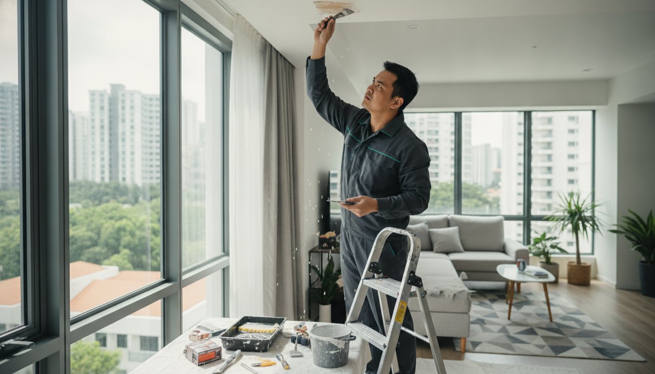 Read more about the article How to Fix Peeling Paint on Ceiling: A Singapore Homeowner’s Guide (2026)