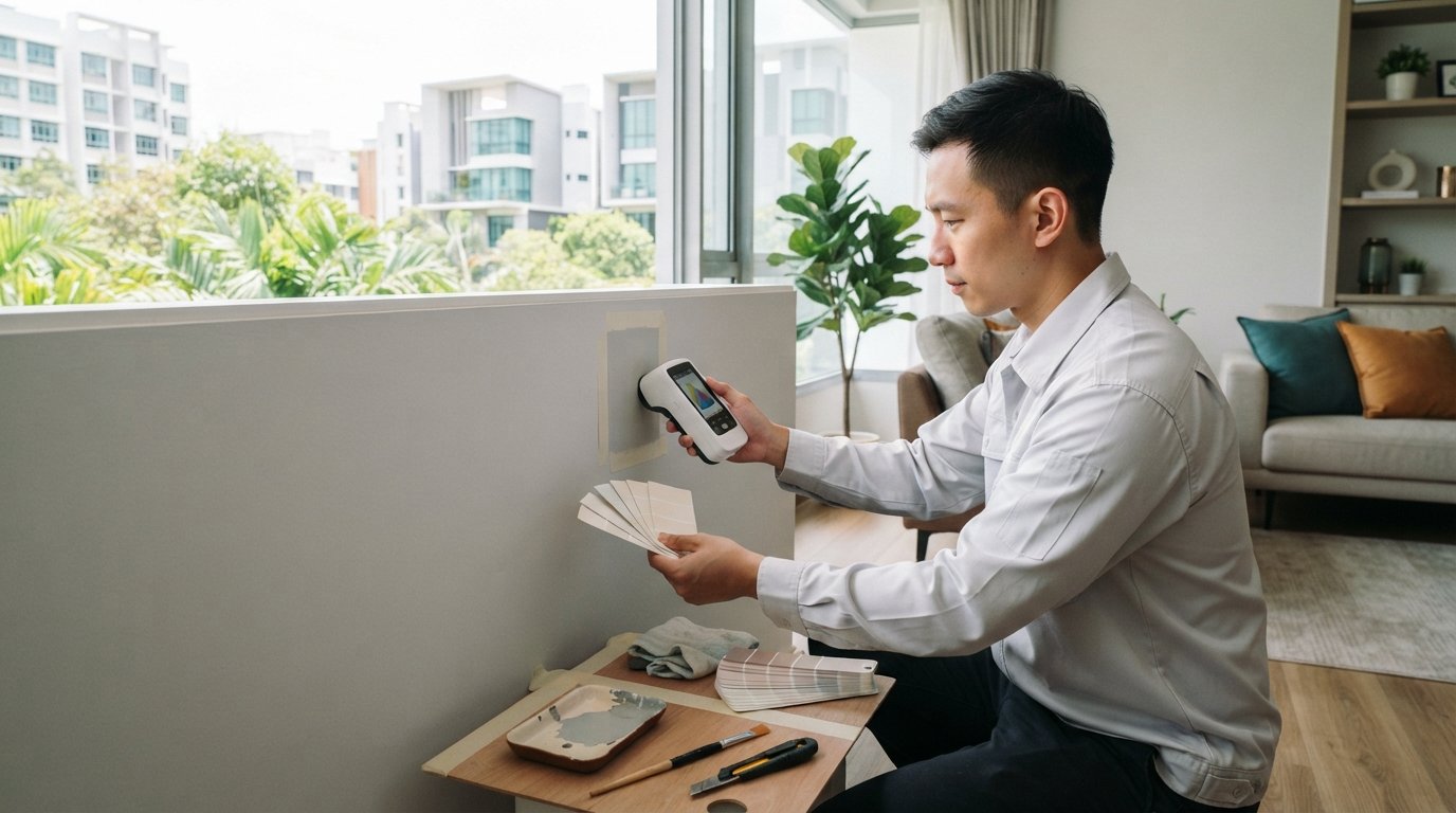 Read more about the article How to Match Existing Paint Color: The 2026 Singapore Homeowner’s Guide