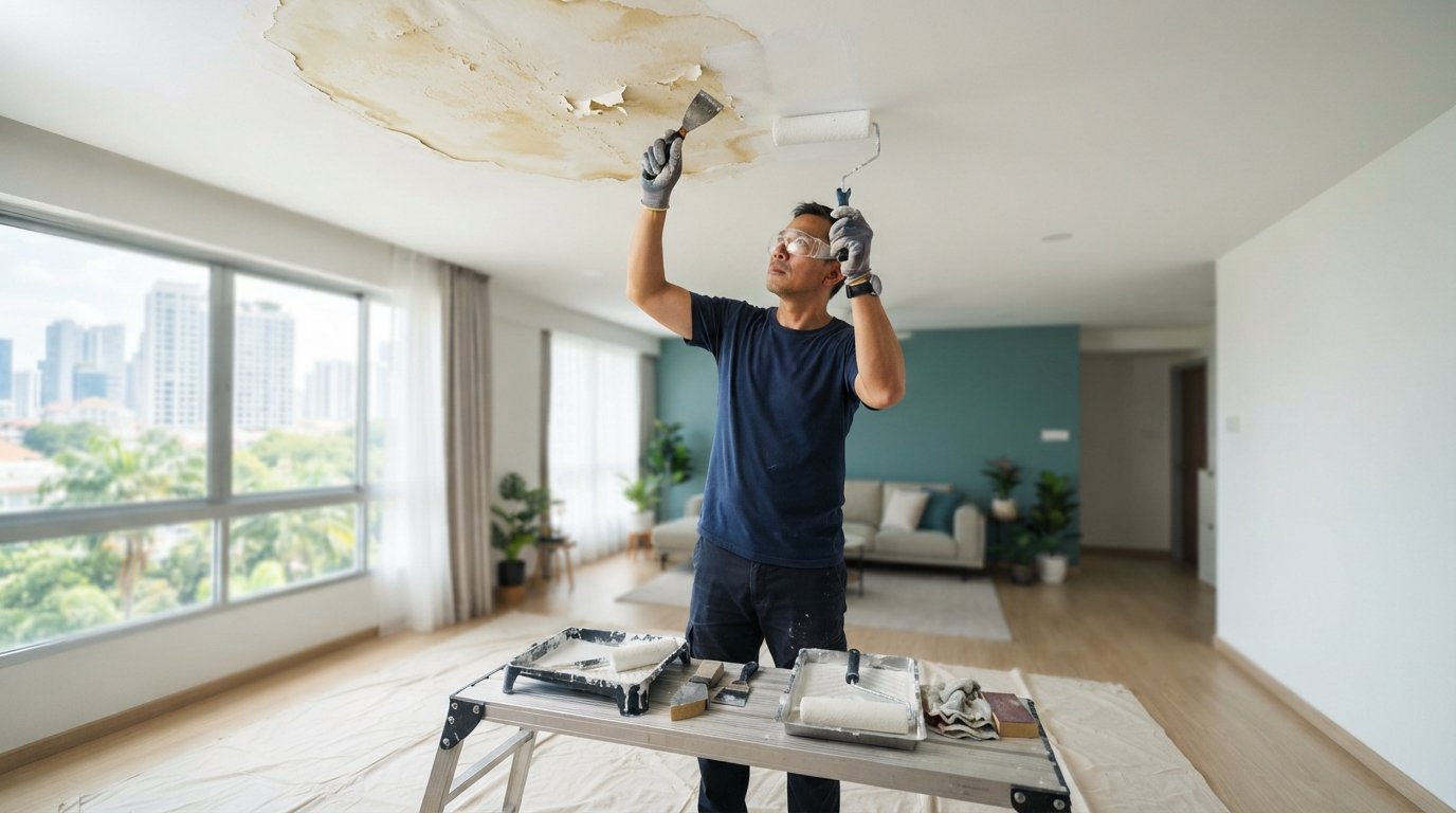Read more about the article Sealing Water Stains on Ceiling Before Painting: The 2026 Step-by-Step Guide