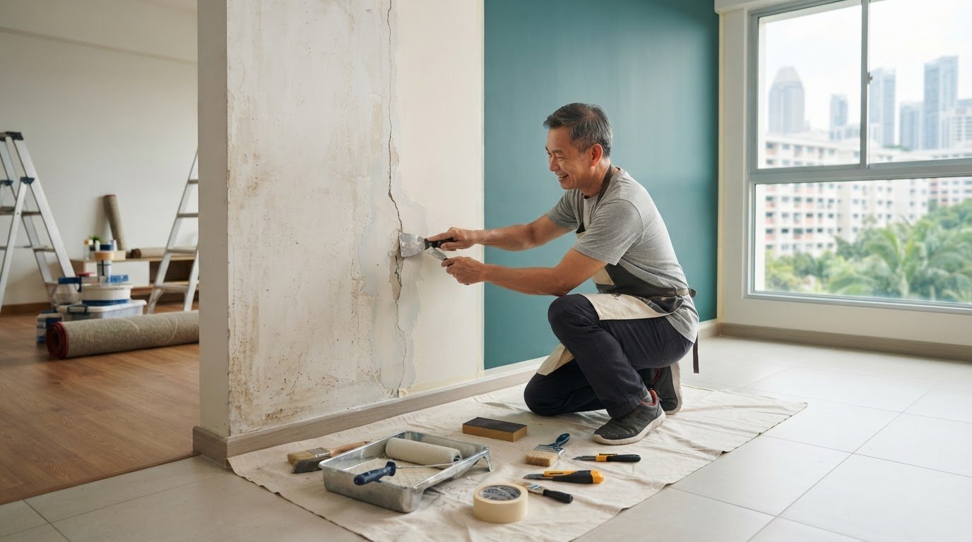 You are currently viewing How to Repaint an Old Resale HDB Flat and Prepare Its Walls