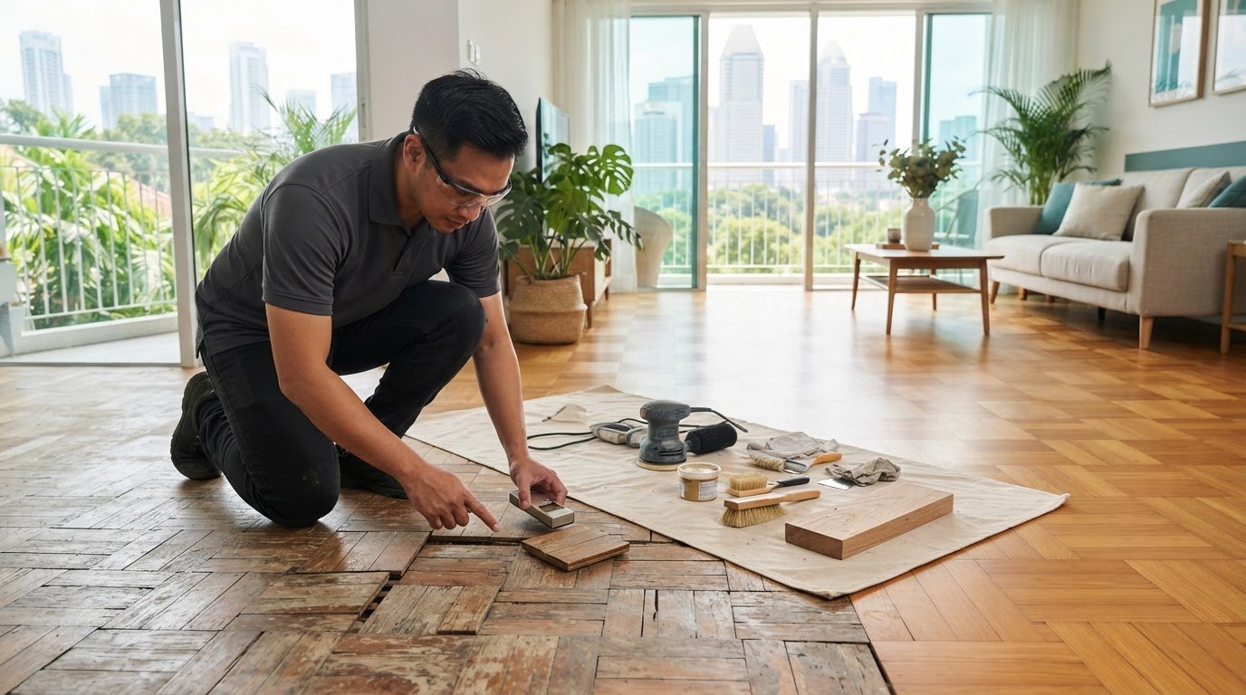 You are currently viewing How to Restore Old Parquet Flooring in Singapore: A 2026 Guide